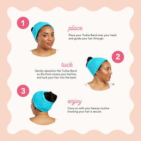Turbie Twist Ocean Breeze headband is machine washable and travel ready for on-the-go