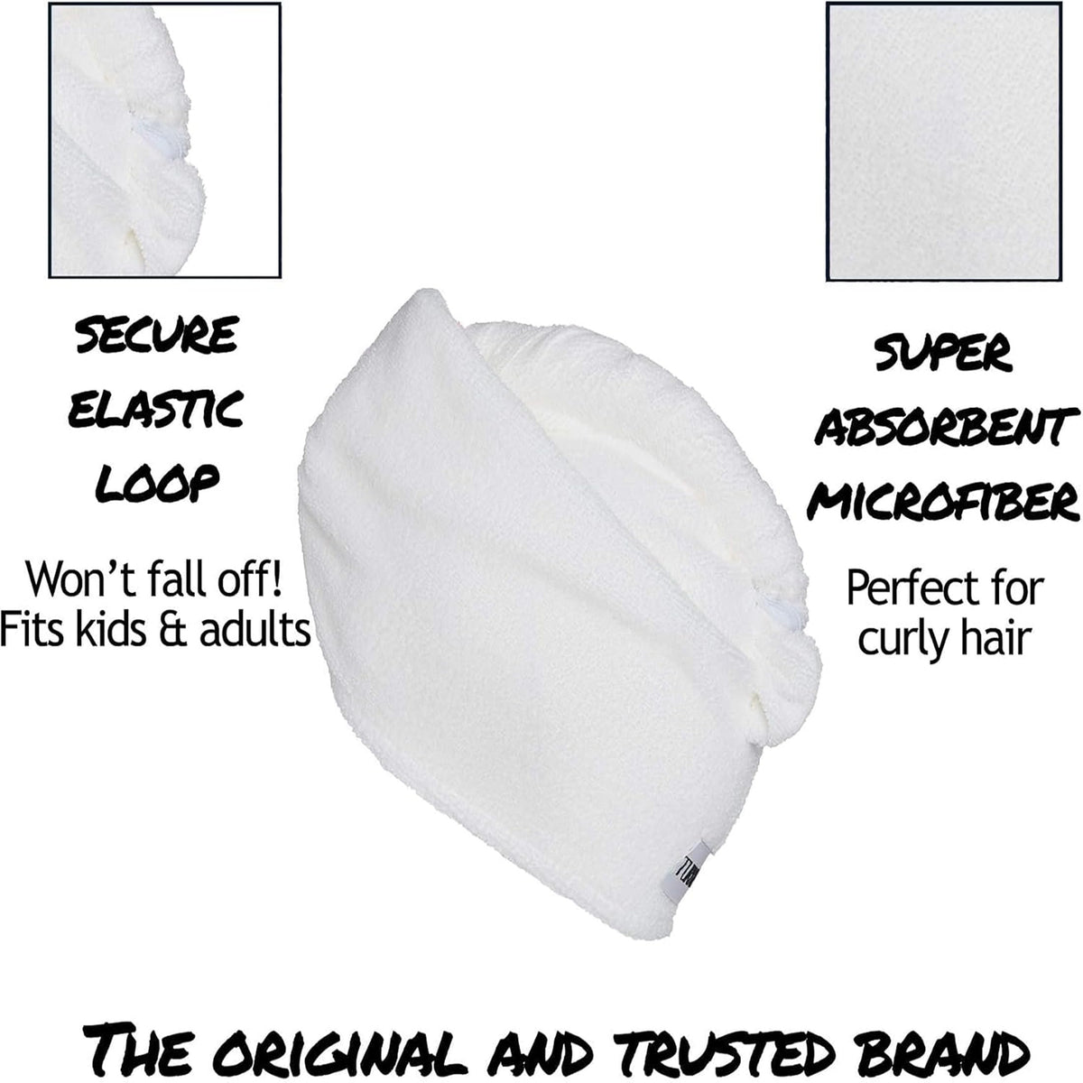 Turbie Twist extra-long towel wraps long, thick hair effectively
