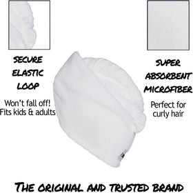 Turbie Twist extra-long towel wraps long, thick hair effectively