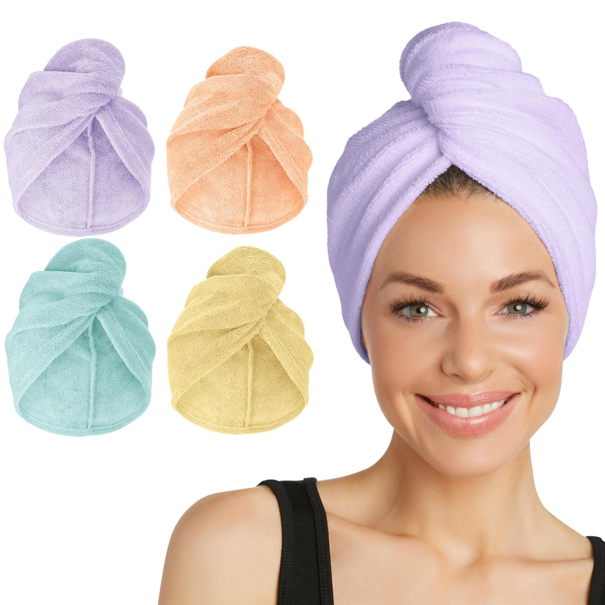 Turbie Twist Bermuda microfiber hair towel for fast, gentle drying on any hair type.