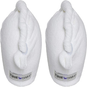Turbie Twist white two-pack for premium personal care