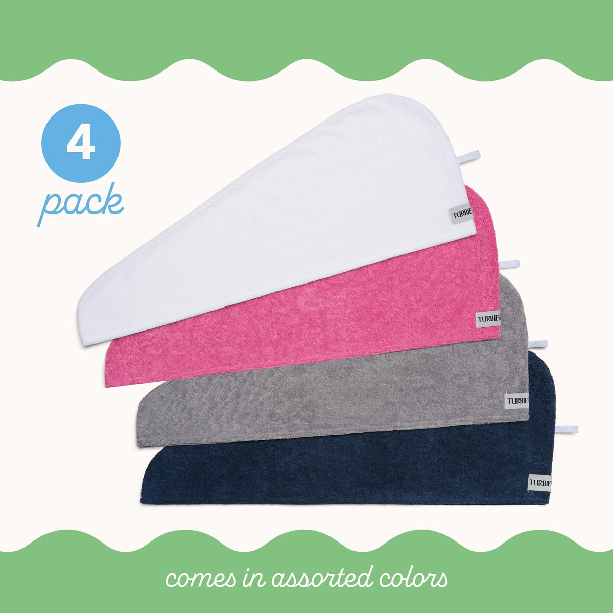 Turbie Twist hair towel wrap grey minimizes friction for smoother hair.