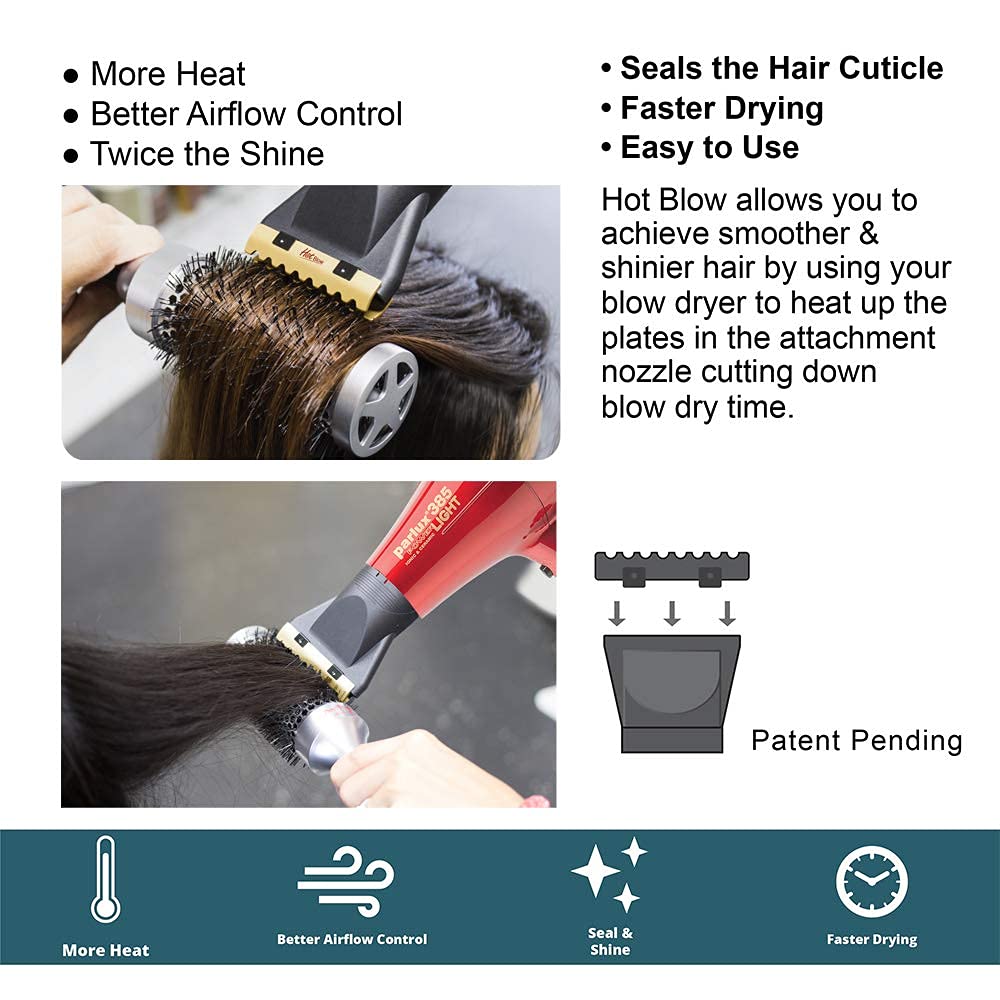Turbo Power 2600 dryer in use demonstrates comfortable handhold during quick sessions