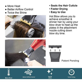 Turbo Power 2600 dryer in use demonstrates comfortable handhold during quick sessions