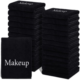 TURSTIN makeup remover towels 24-pack for gentle makeup removal with warm water.