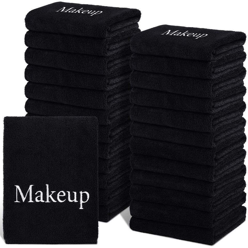 TURSTIN makeup remover towels 24-pack for gentle makeup removal with warm water.