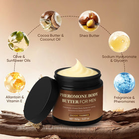 Coconut oil detail in TUVAAZ Pheromone Body Butter highlights nourishing oils