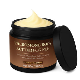 TUVAAZ Pheromone Body Butter jar front with premium scent and hydration