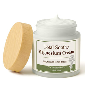 TUVAAZ Total Soothe magnesium cream bottle shows a quick-absorb formula for post-activity comfort.