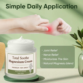TUVAAZ Total Soothe label close-up emphasizes clean ingredients and non-greasy formula.