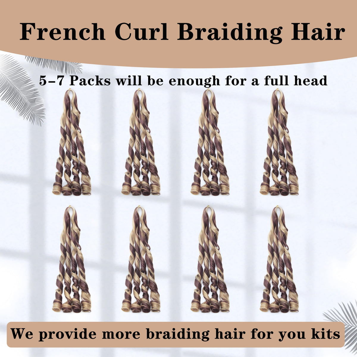 TUVOJALE French Curl Braiding Hair 24inch length display showcases generous length for dramatic looks