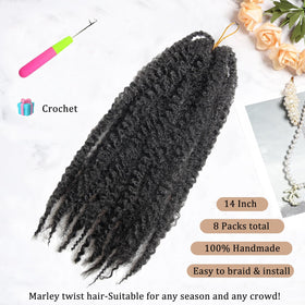 TUVOJALE Marley Twist crochet braids installed for a rapid, salon-like makeover.