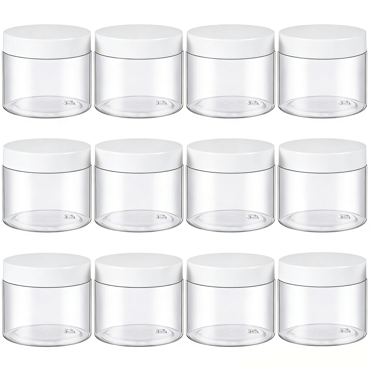 TUZAZO 6 oz jar with white lid ideal for cosmetics storage and labeling