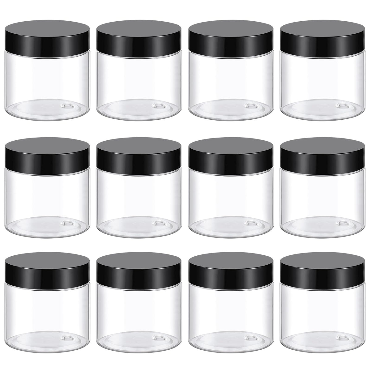 Tuzazo 36-pack 2oz clear jar ideal for organizing samples and cosmetics