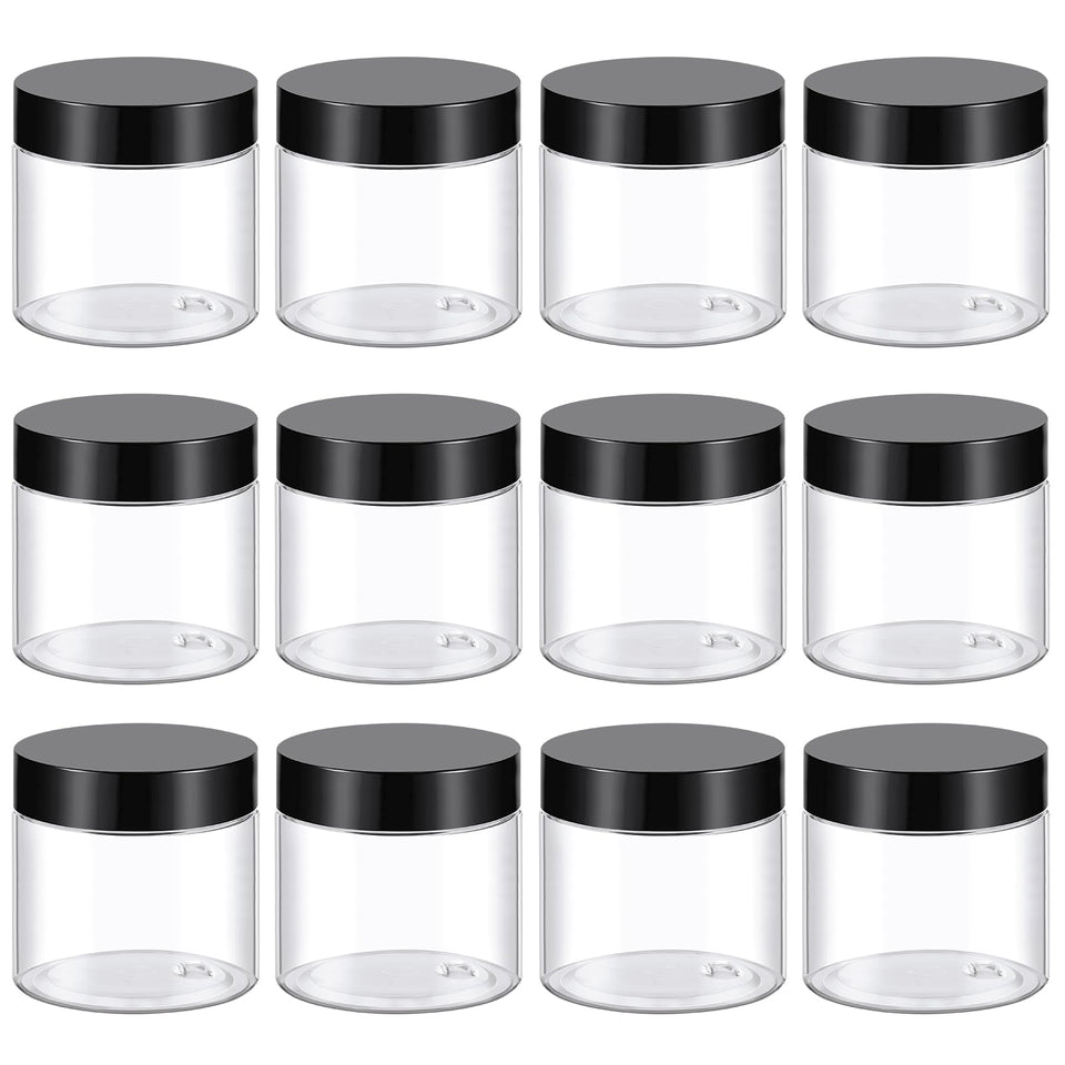 Tuzazo 36-pack 2oz clear jar ideal for organizing samples and cosmetics