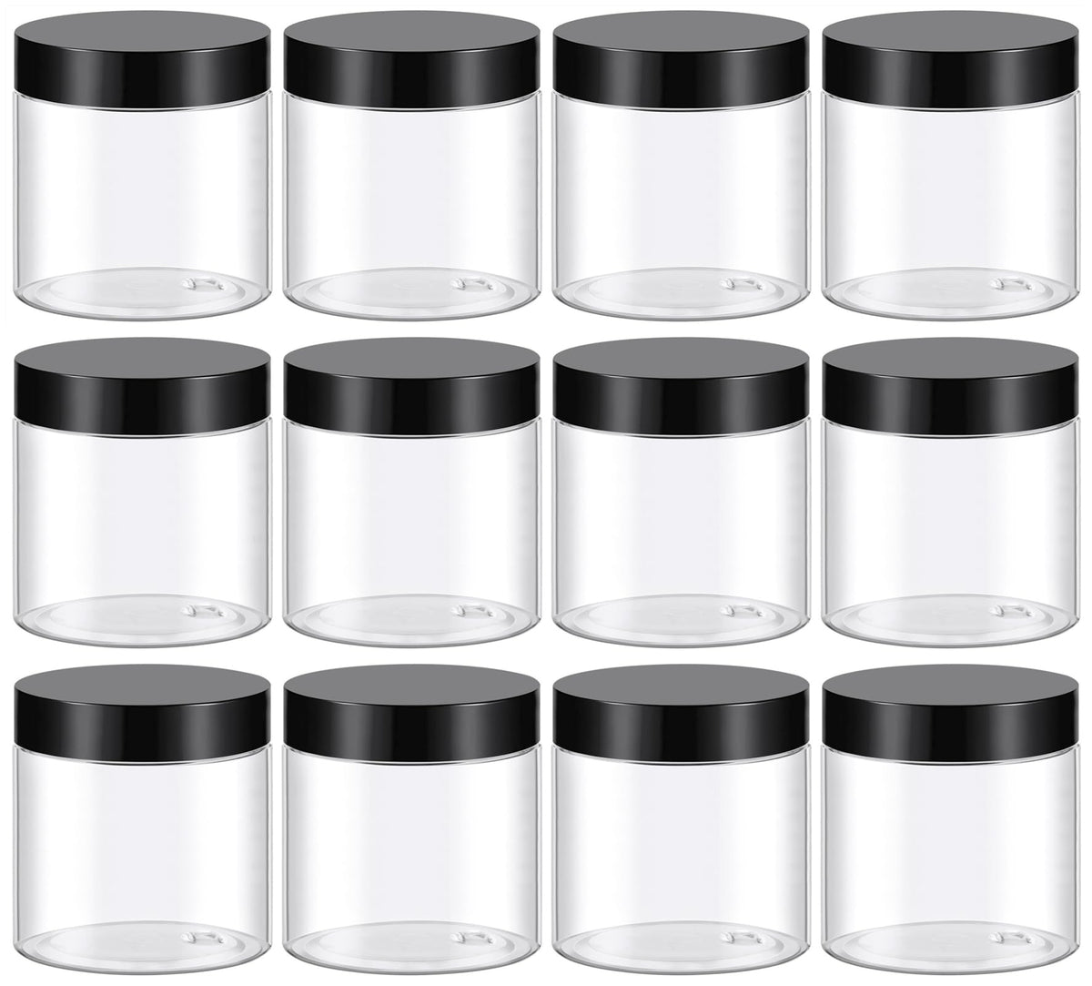 TUZAZO 4oz clear jar with lid for travel-size cosmetics