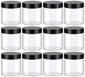 TUZAZO 4oz clear jar with lid for travel-size cosmetics