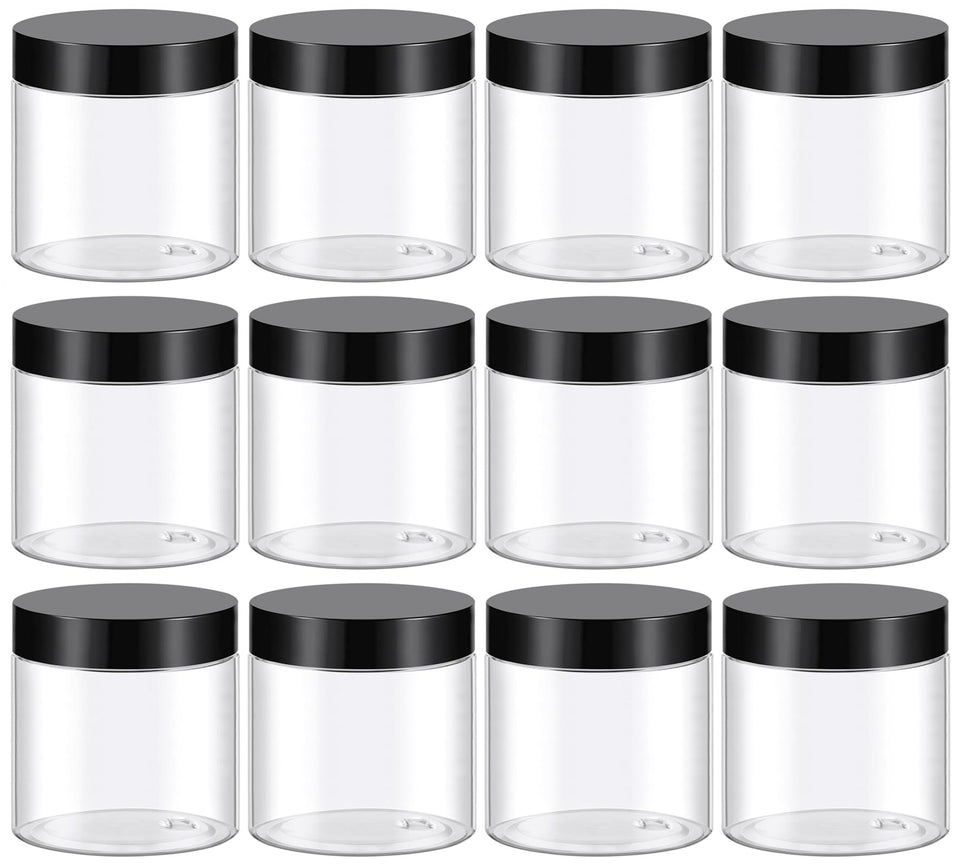 TUZAZO 4oz clear jar with lid for travel-size cosmetics