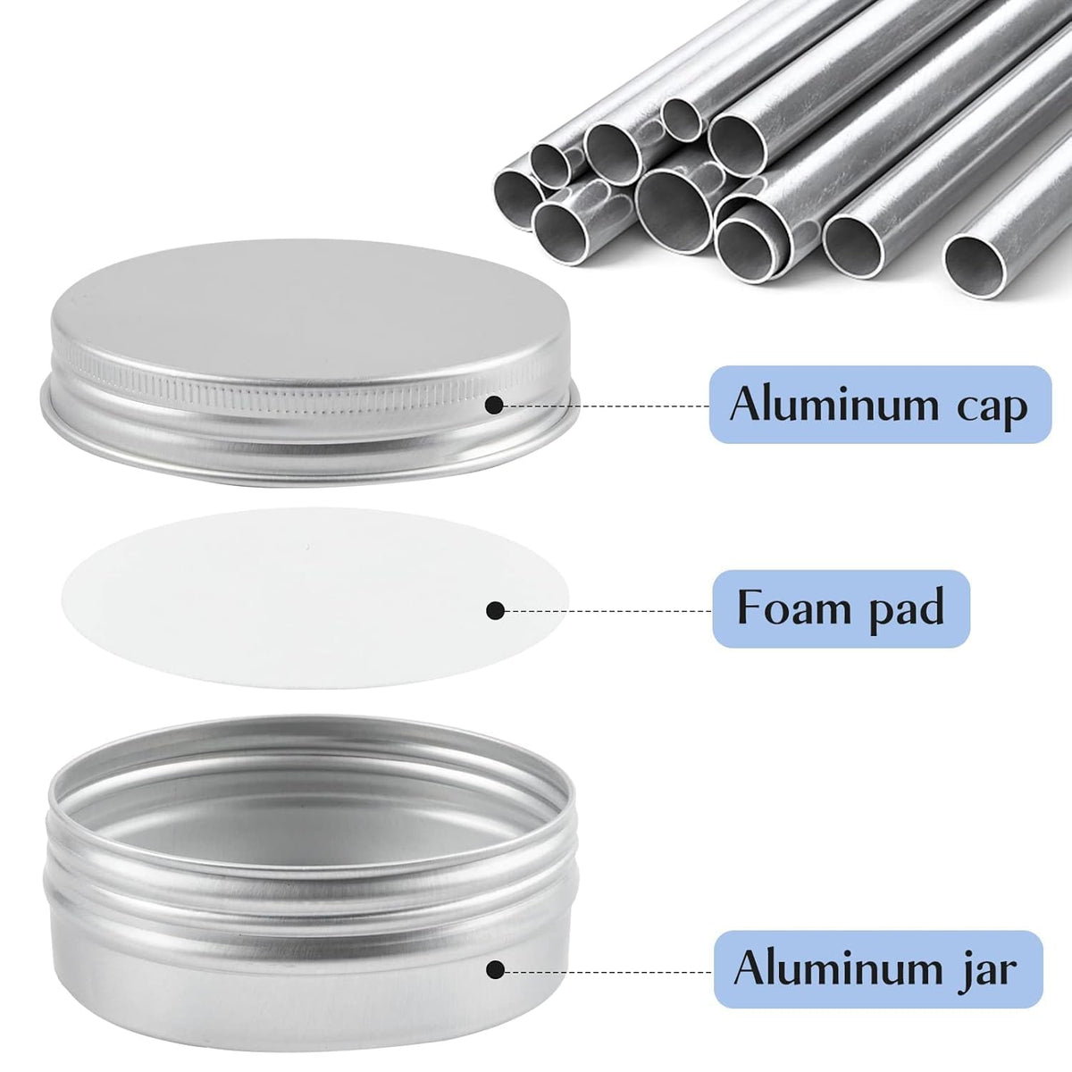 TUZAZO blank labels for tins help easy customization and organization.