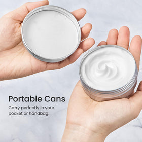 Compact TUZAZO tins are ideal for lip balms, cosmetics, or samples.