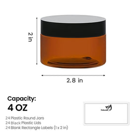 TUZAZO amber PET jar with leak-proof lid ideal for travel