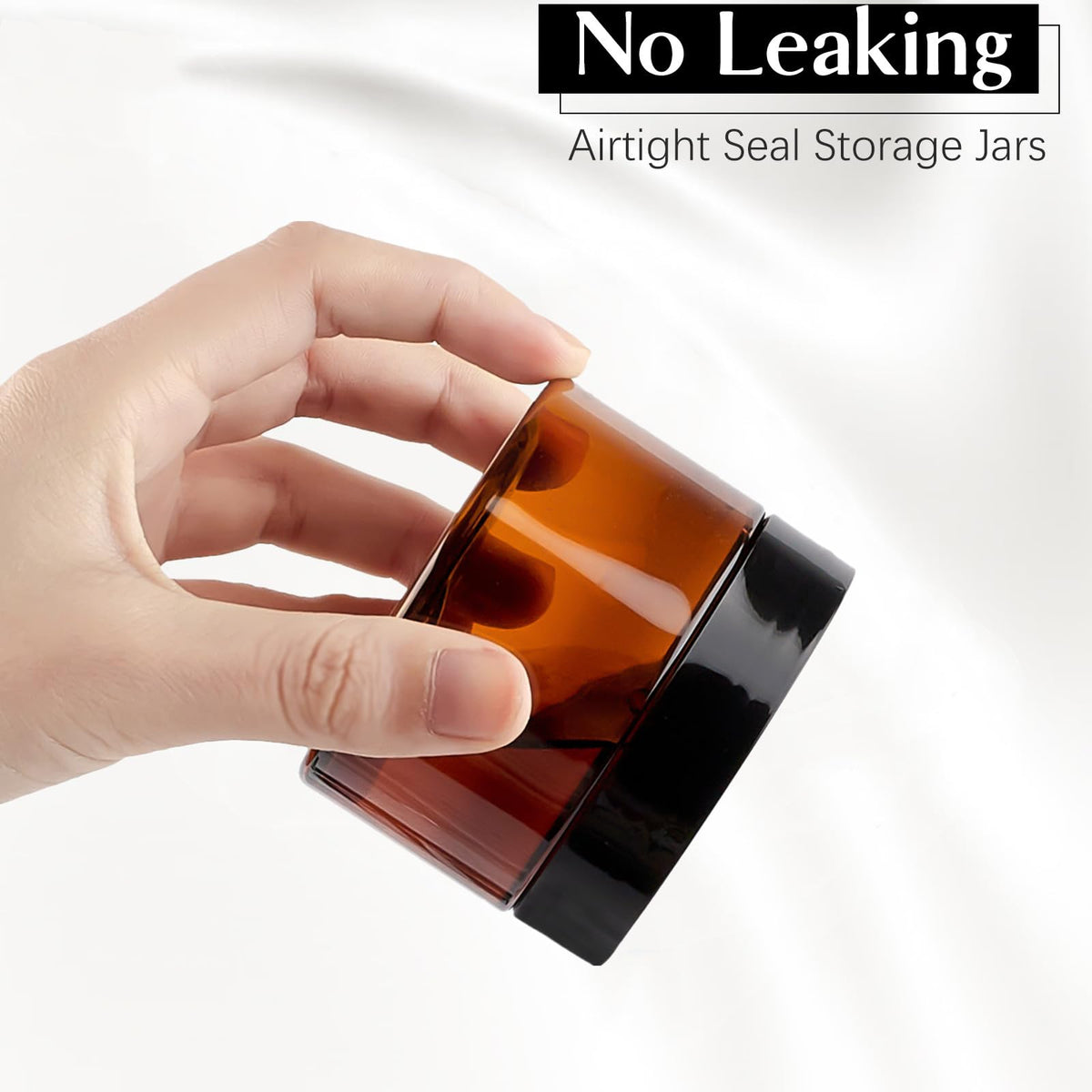 TUZAZO travel-size amber jar for on-the-go storage
