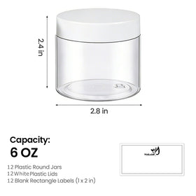 TUZAZO wide-mouth 6 oz jar easy refilling and cleaning