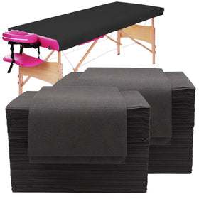 Tvvcalk disposable massage table sheets on a clean table for hygiene.