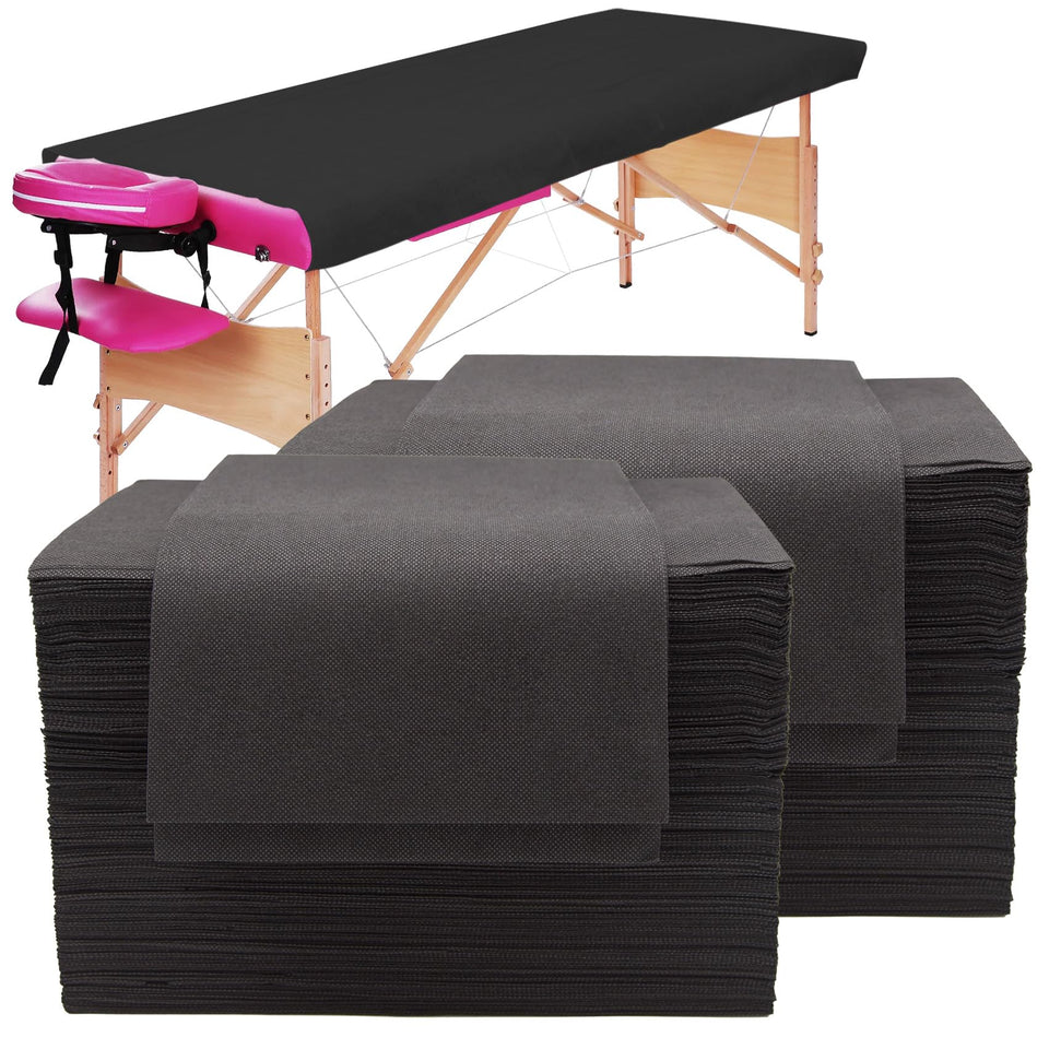 Tvvcalk disposable massage table sheets on a clean table for hygiene.