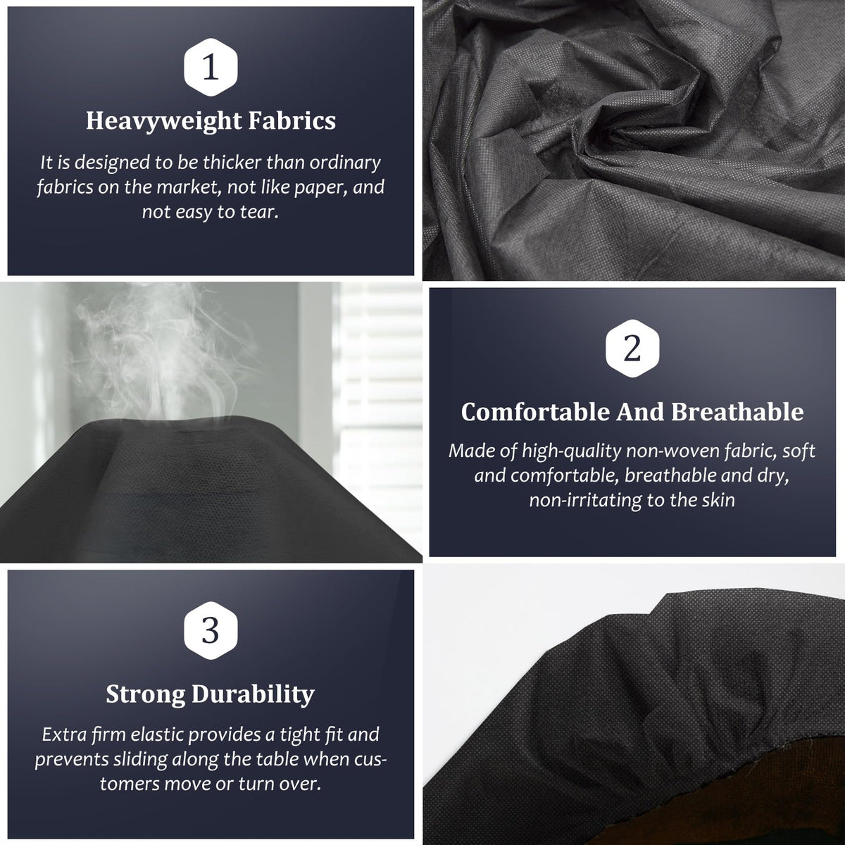 Tvvcalk elastic-wrapped massage sheet stays in place during client movement.