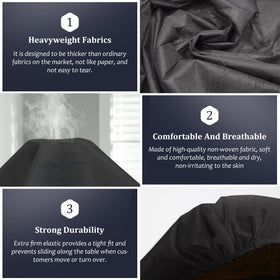 Tvvcalk elastic-wrapped massage sheet stays in place during client movement.
