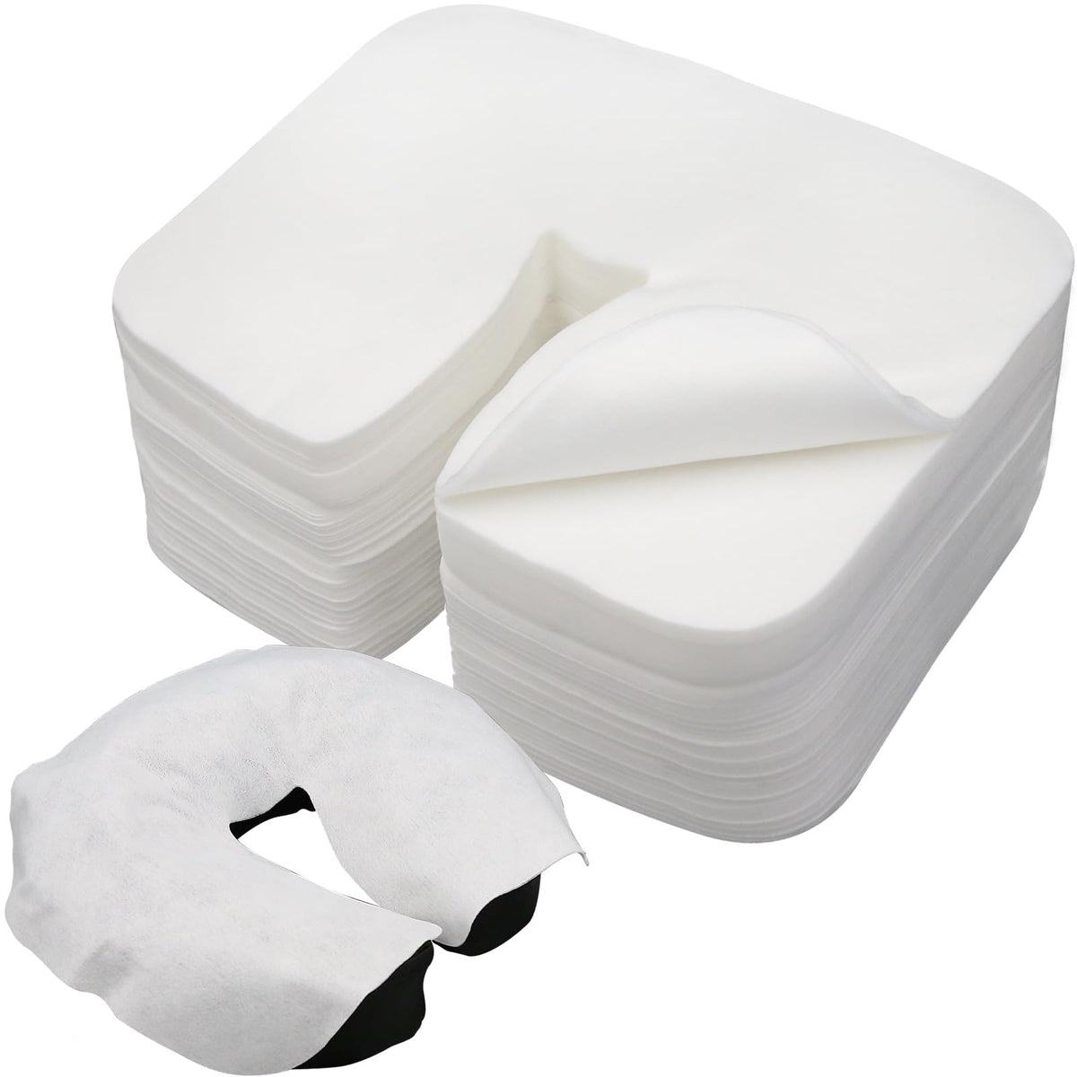 Tvvcalk disposable face cradle cover packaging, soft and hygienic for spa sessions
