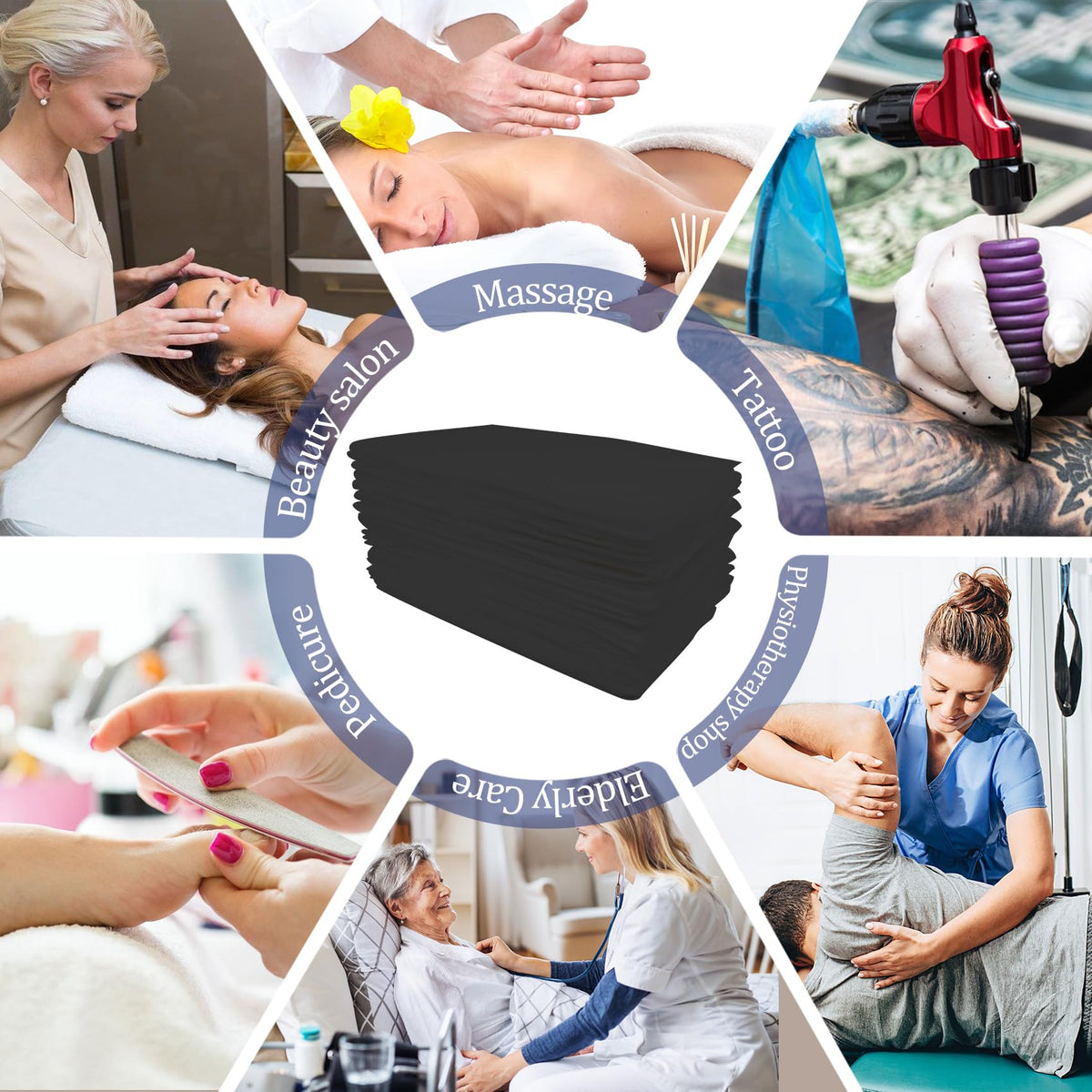 Tvvcalk portable disposable sheets are lightweight for fast changes in salons.