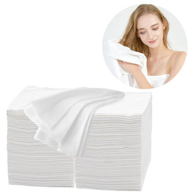 Tvvcalk premium disposable towel pack shows 100 towels for quick hygienic spa use