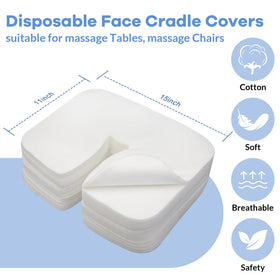 Tvvcalk soft disposable face cradle cover on massage table, comfortable for clients