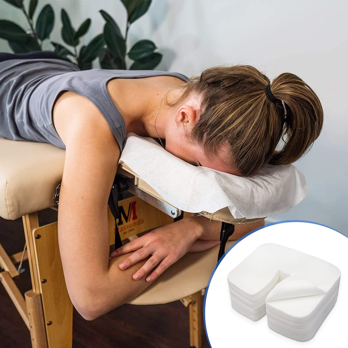 Tvvcalk spa or clinic use face cradle covers on headrests