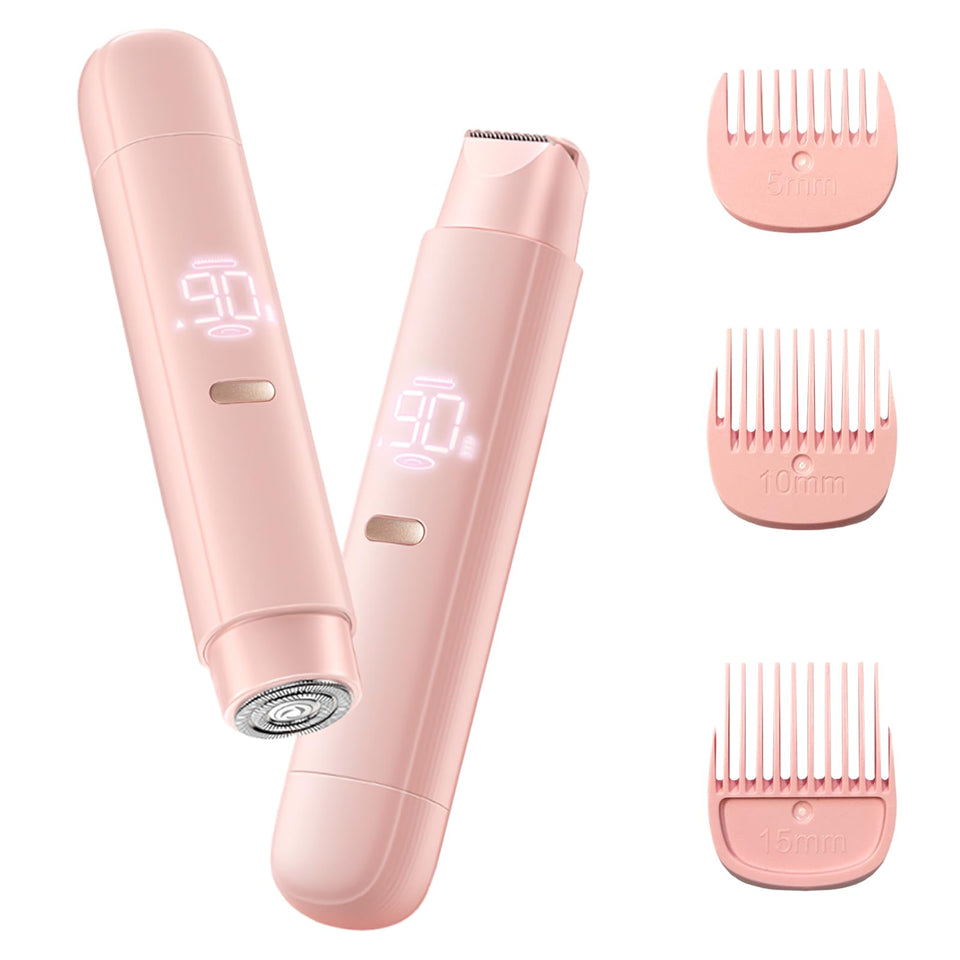 TWAKA bikini trimmer showing dual-head design for fast and precise removal