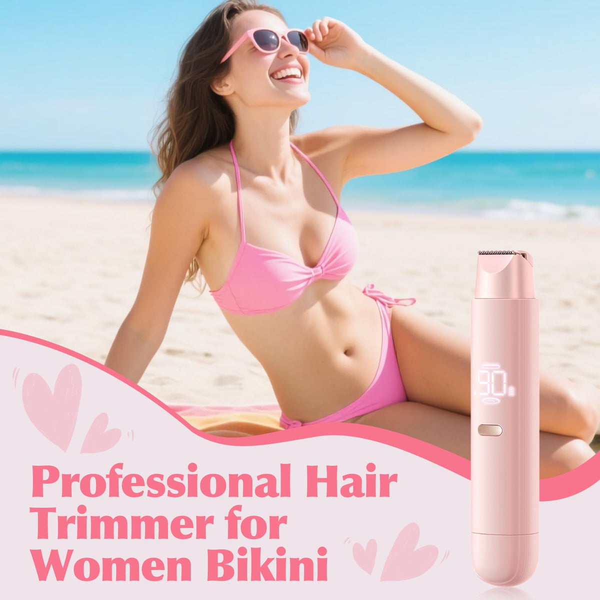 TWAKA trimmer with epilation rollers for detailed shaping and comfort