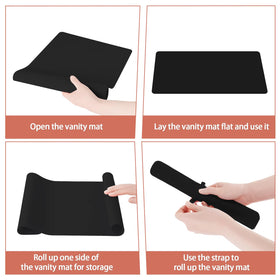 TWAKAP mat doubles as vanity decor and protective surface for countertops.