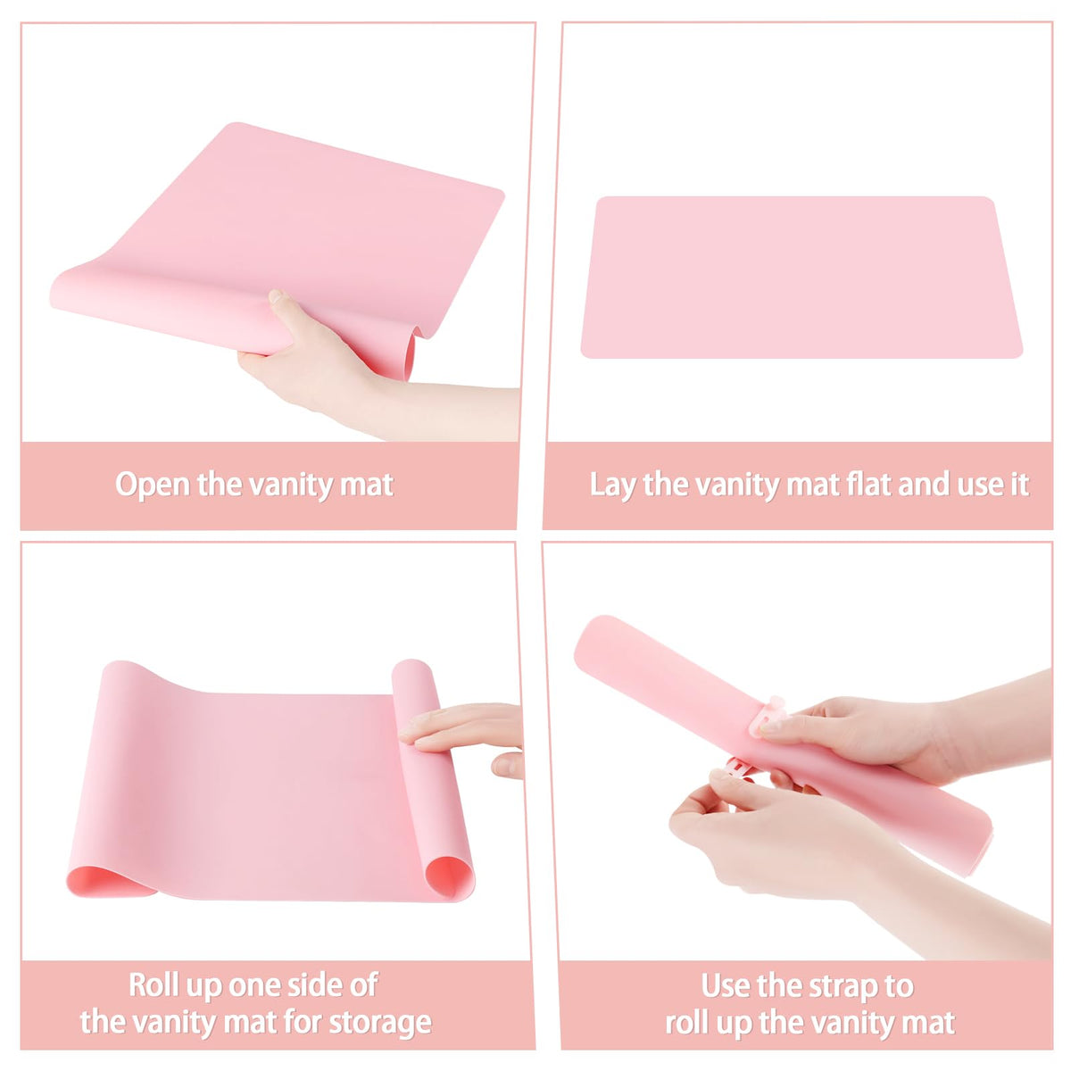 TWAKAP vanity protection mat guards surfaces from spills and wear.