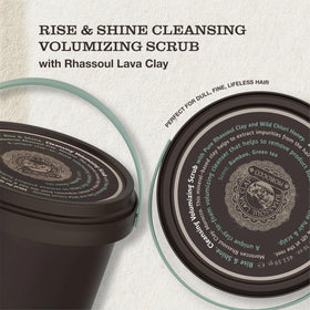 Texture of Rise & Shine Scrub highlighting exfoliating clay for oil control