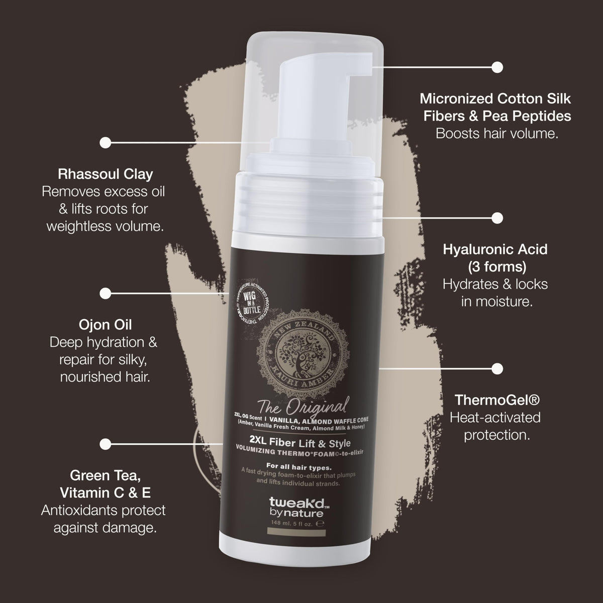 Tweak’d by Nature 2XL Fiber Lift Vanilla Waffle scent during styling.