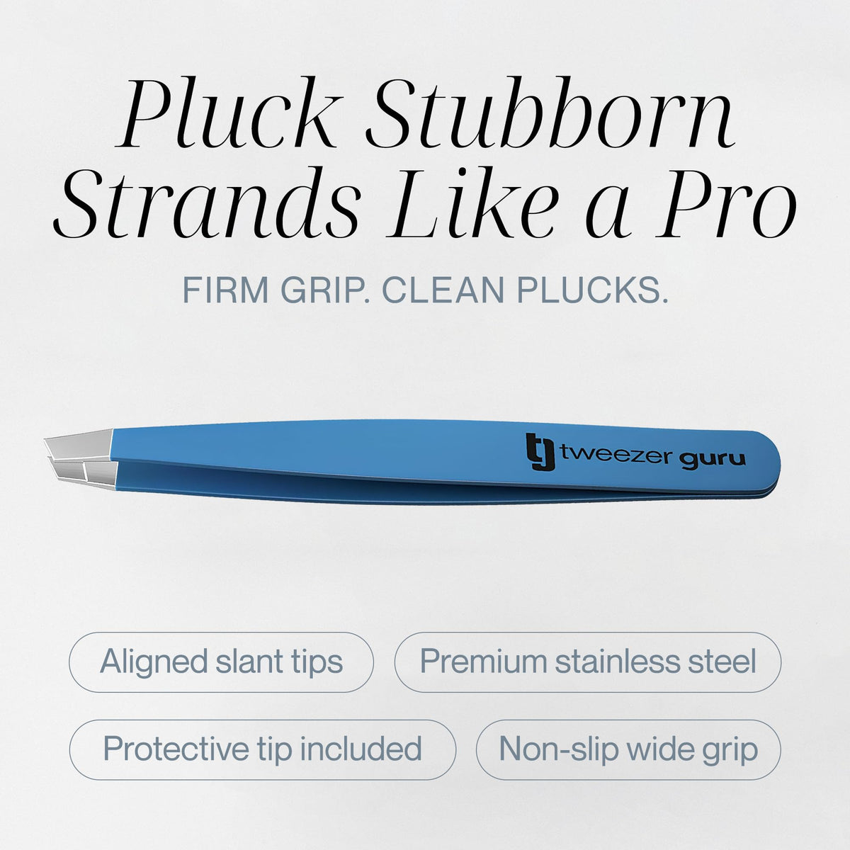 Tweezer Guru strong grip handle closeup shows reliable tension for control.