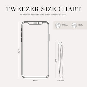 Tweezerman slant tweezer 25-degree tip for even brow hair removal.
