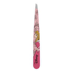 Tweezerman Aurora Slant Tweezer close-up tip for precise brow grooming.