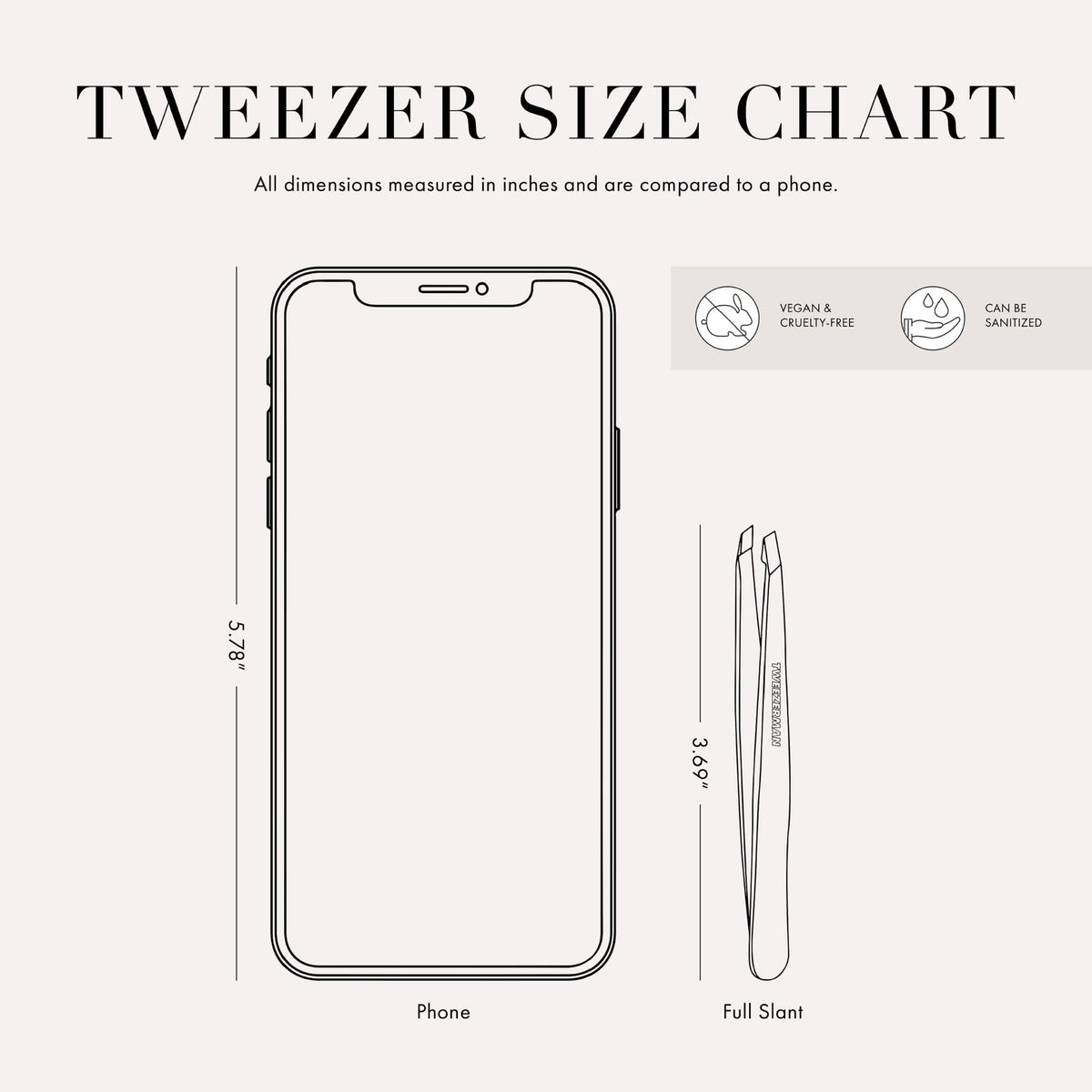 Tweezerman brow-precision tweezer in use for precise hair removal.