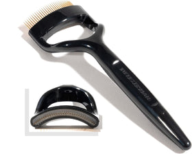 Tweezerman Curl 38 lashcomb helps remove mascara while lashes are wet for even separation.