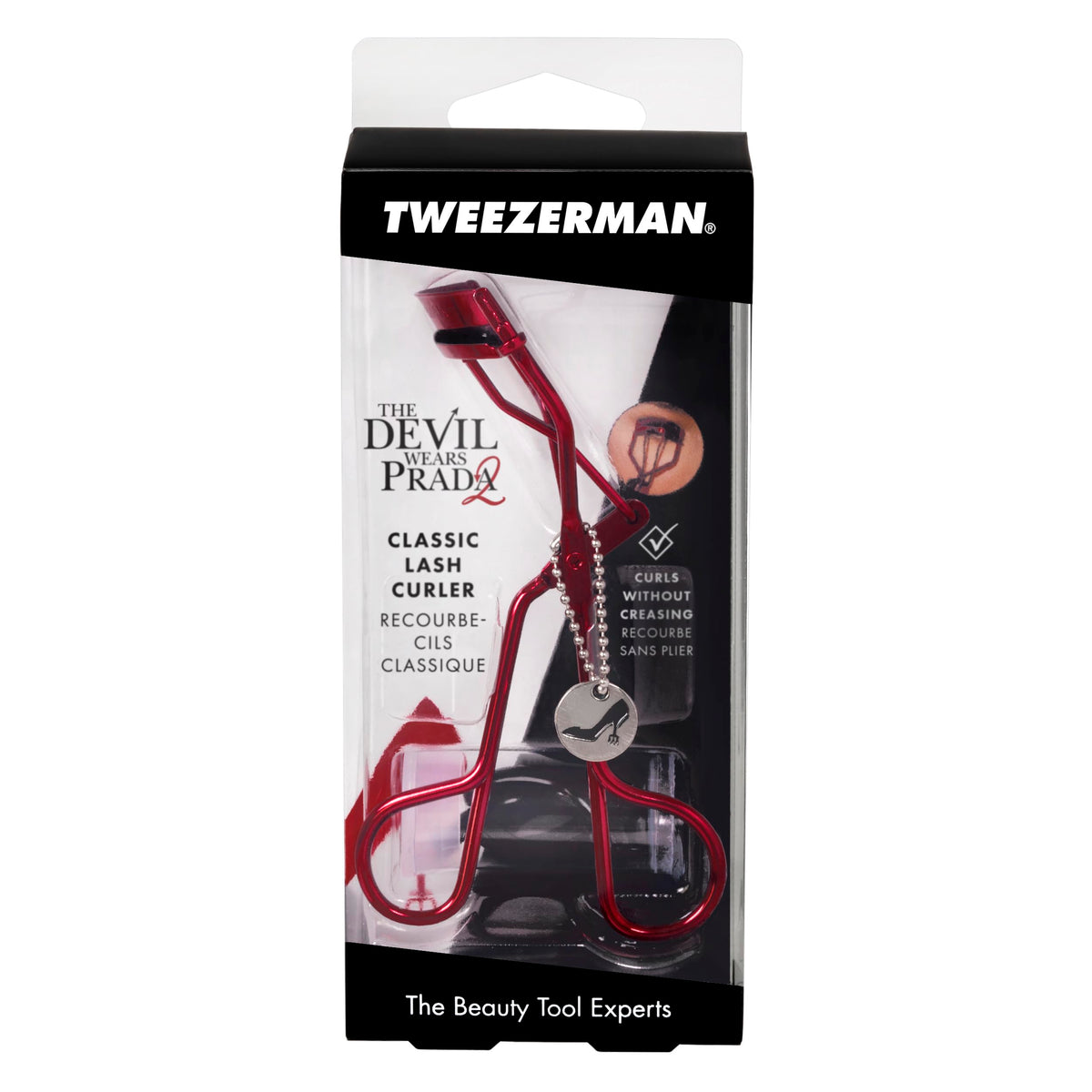 Tweezerman Devil Wears Prada 2 curler ergonomic design supports comfortable daily use.