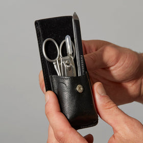 Tweezerman curved-blade fingernail clipper delivering clean, precise trims.