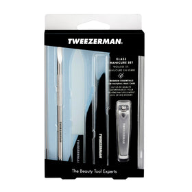 Tweezerman Glass Manicure Set Flat Edge Pusher cleaning under nails